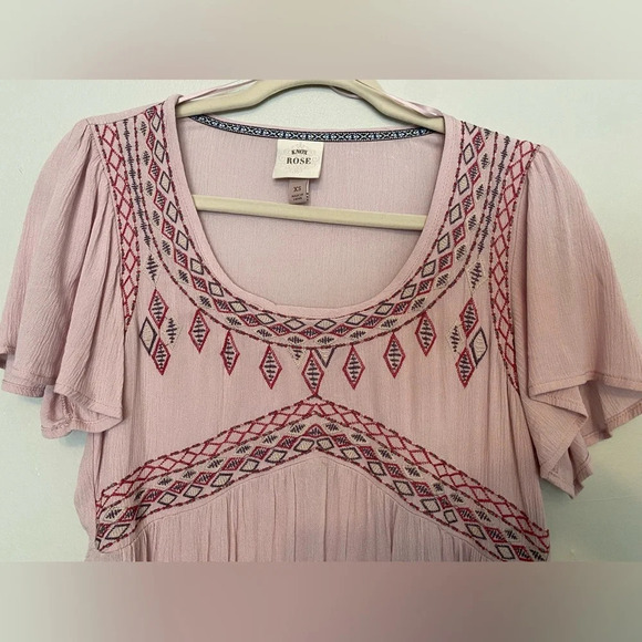 Knox Rose Dress Boho Cottagecore Embroidered Ruffle Romantic Valentines Day - Picture 9 of 9